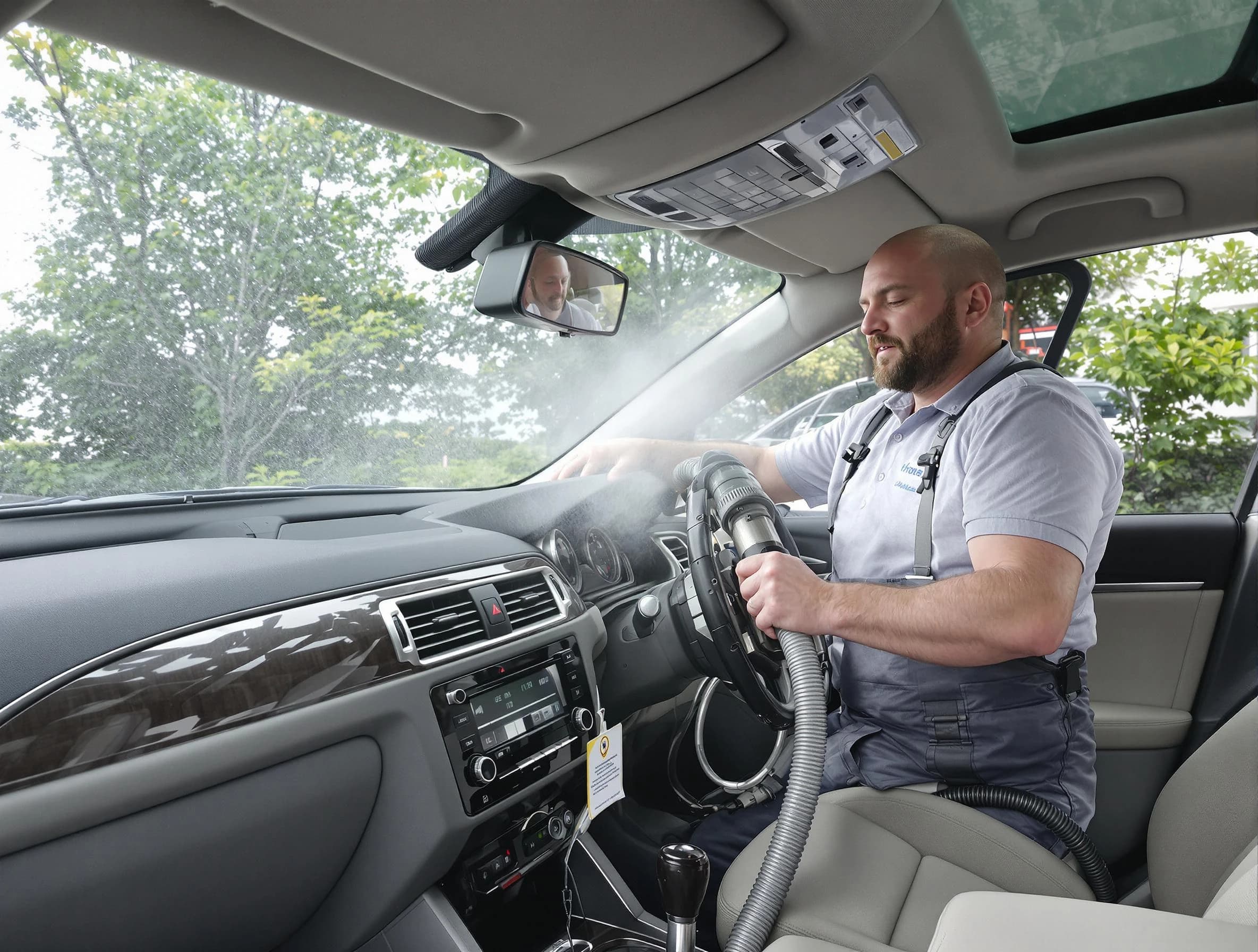 Vestavia Hills Air Duct Cleaning specialist performing professional car duct cleaning in Vestavia Hills