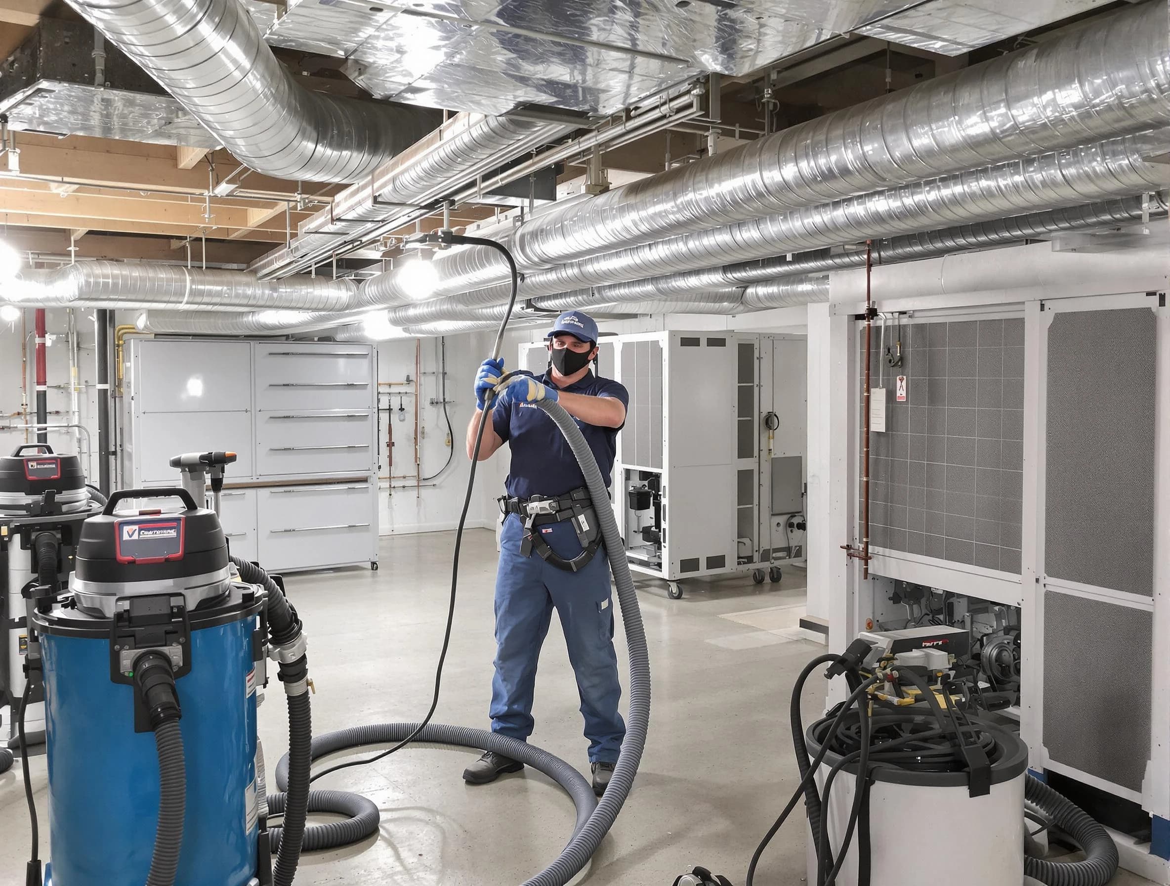 Vestavia Hills Air Duct Cleaning specialist performing thorough central air duct cleaning for improved system efficiency in Vestavia Hills