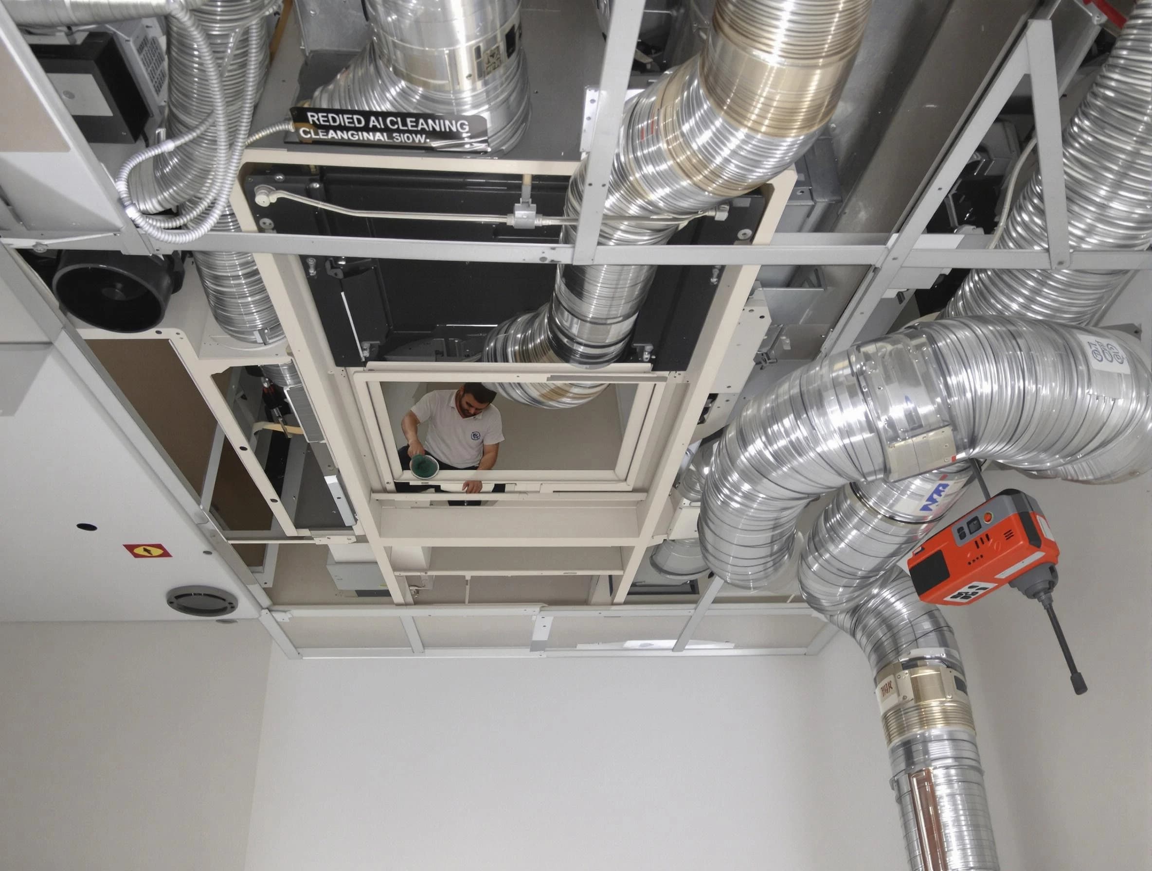 Vestavia Hills Air Duct Cleaning technician performing detailed central duct system cleaning in Vestavia Hills