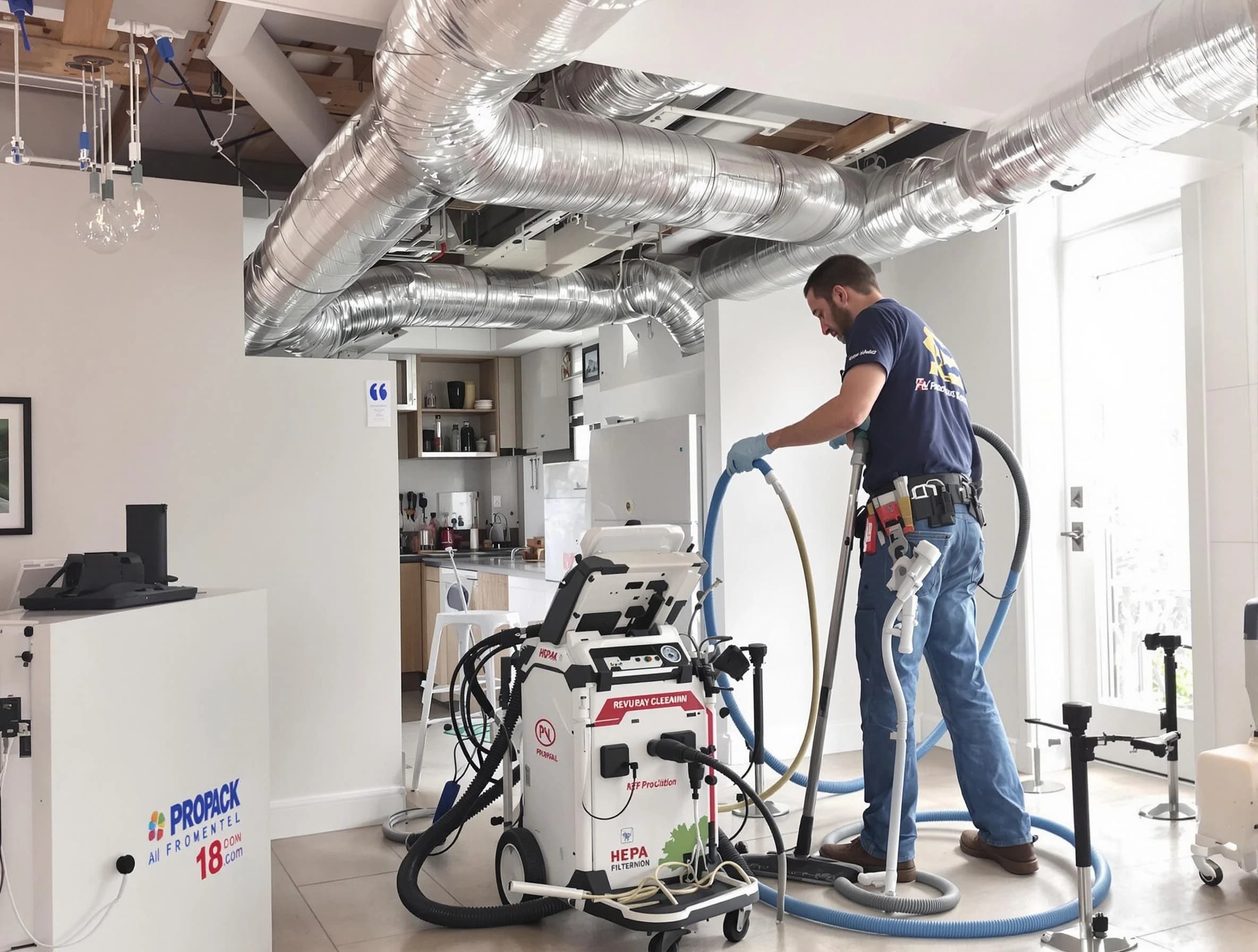 Vestavia Hills Air Duct Cleaning technician performing advanced pure duct cleaning with specialized equipment in Vestavia Hills
