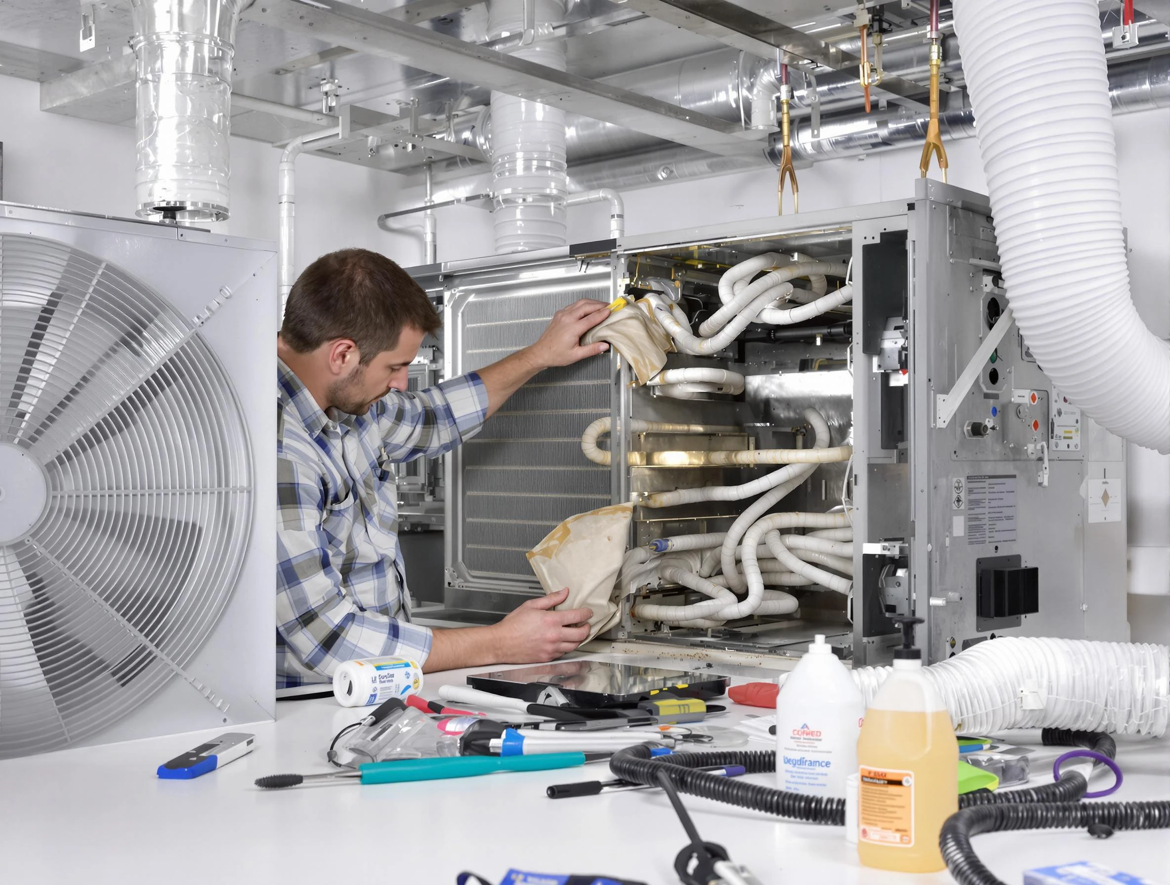 Vestavia Hills Air Duct Cleaning specialist performing precision AC coil cleaning in Vestavia Hills