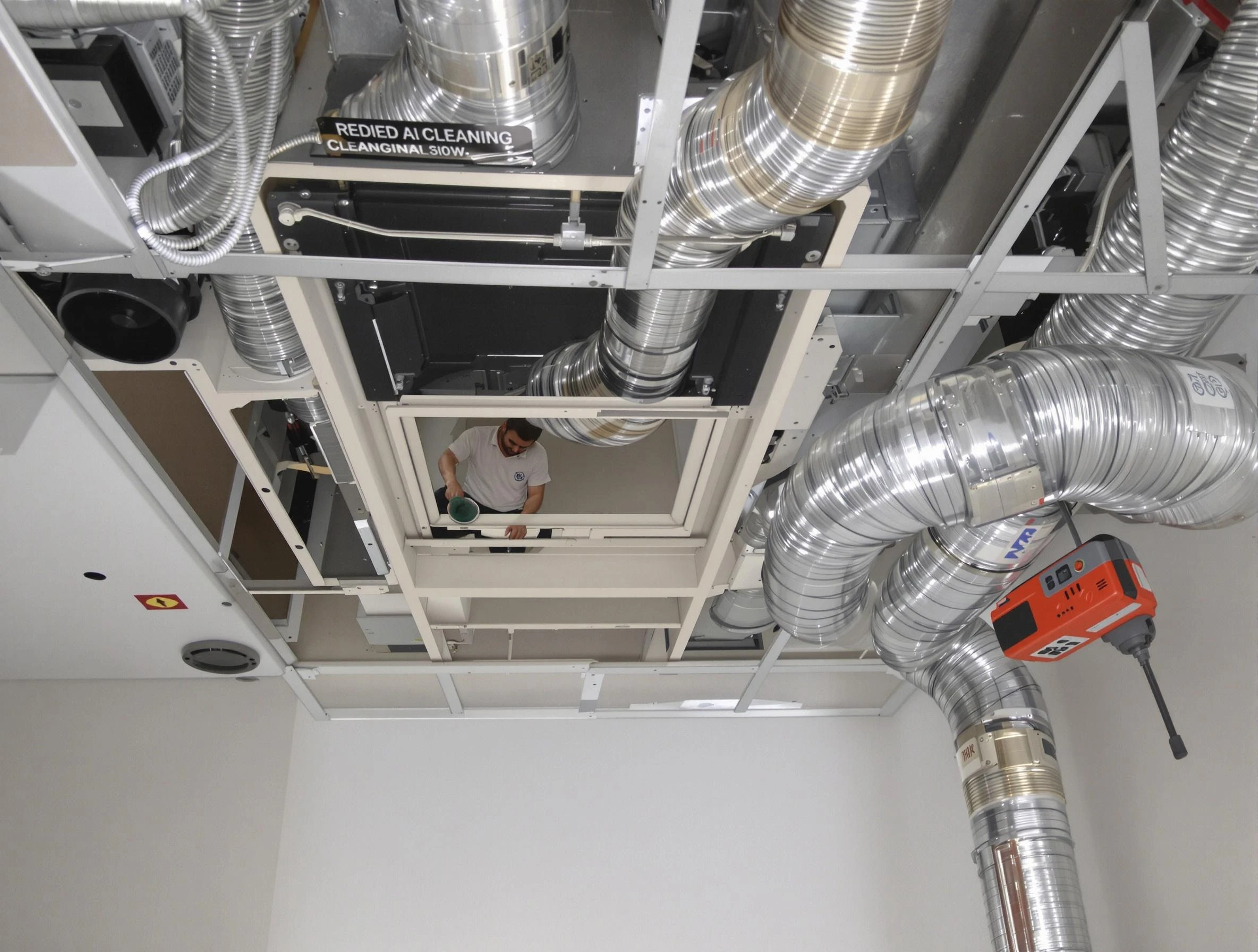 Vestavia Hills Air Duct Cleaning technician performing detailed central duct system cleaning in Vestavia Hills