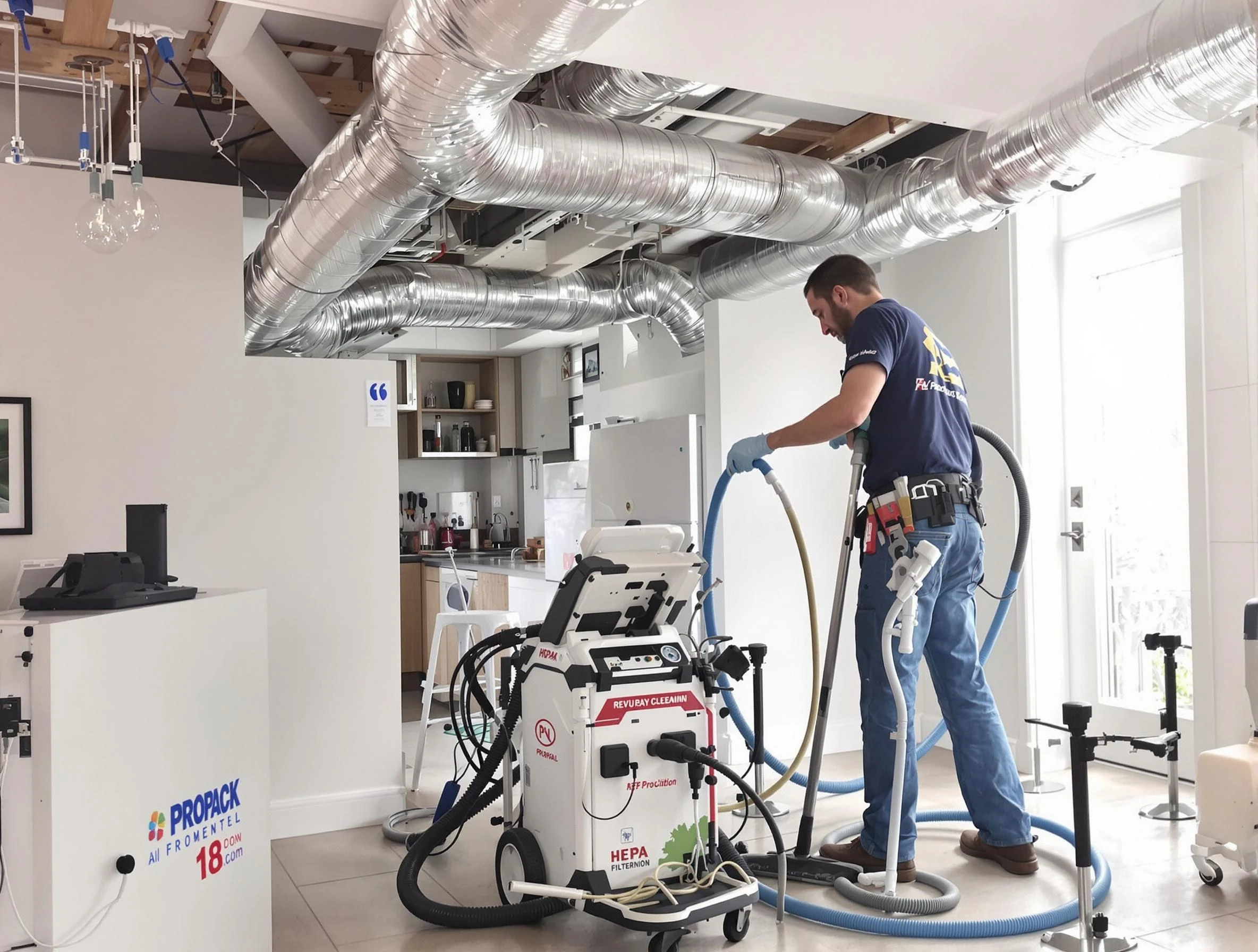 Vestavia Hills Air Duct Cleaning technician performing advanced pure duct cleaning with specialized equipment in Vestavia Hills